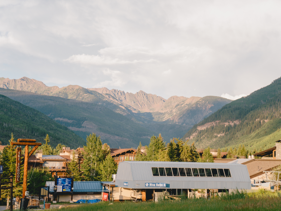mountains in the distance at a mountain wedding venue in colorado