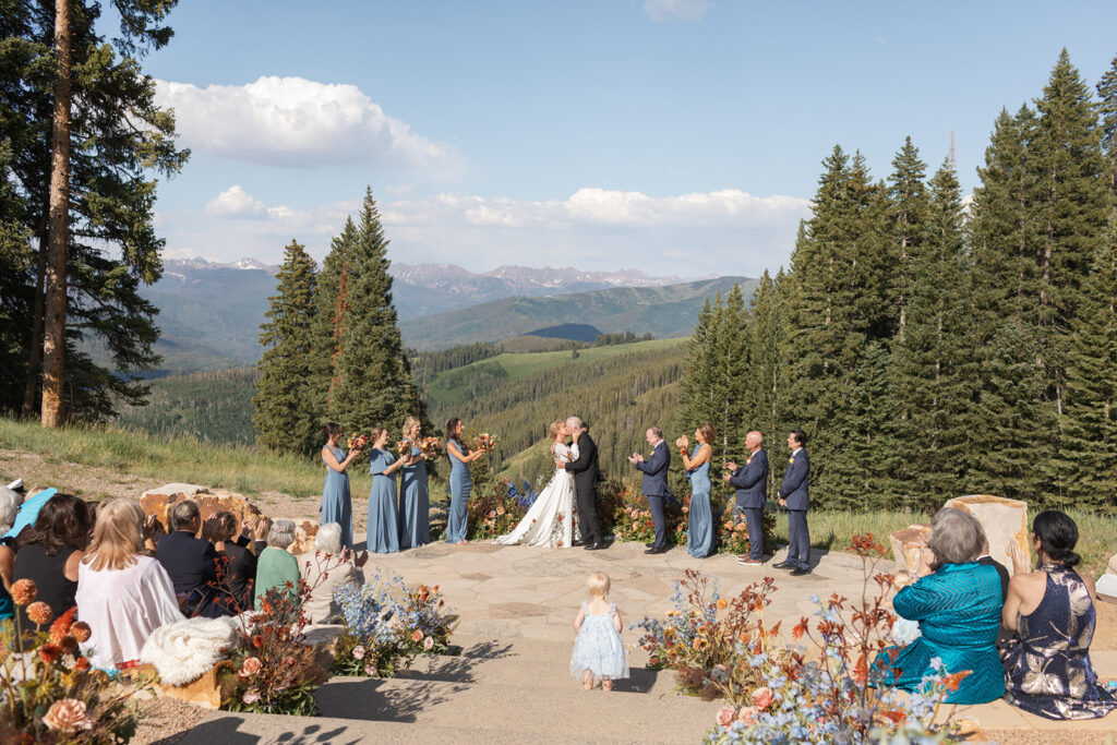 wedding ceremony at Beaver Creek Wedding Deck on a post about why September is the best time of year to book your wedding planner