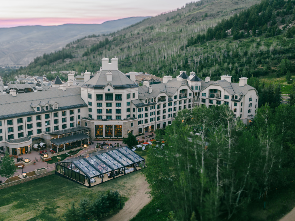 Luxury tented wedding reception at Beaver Creek Resort in Colorado, designed and planned by Karli & Co.